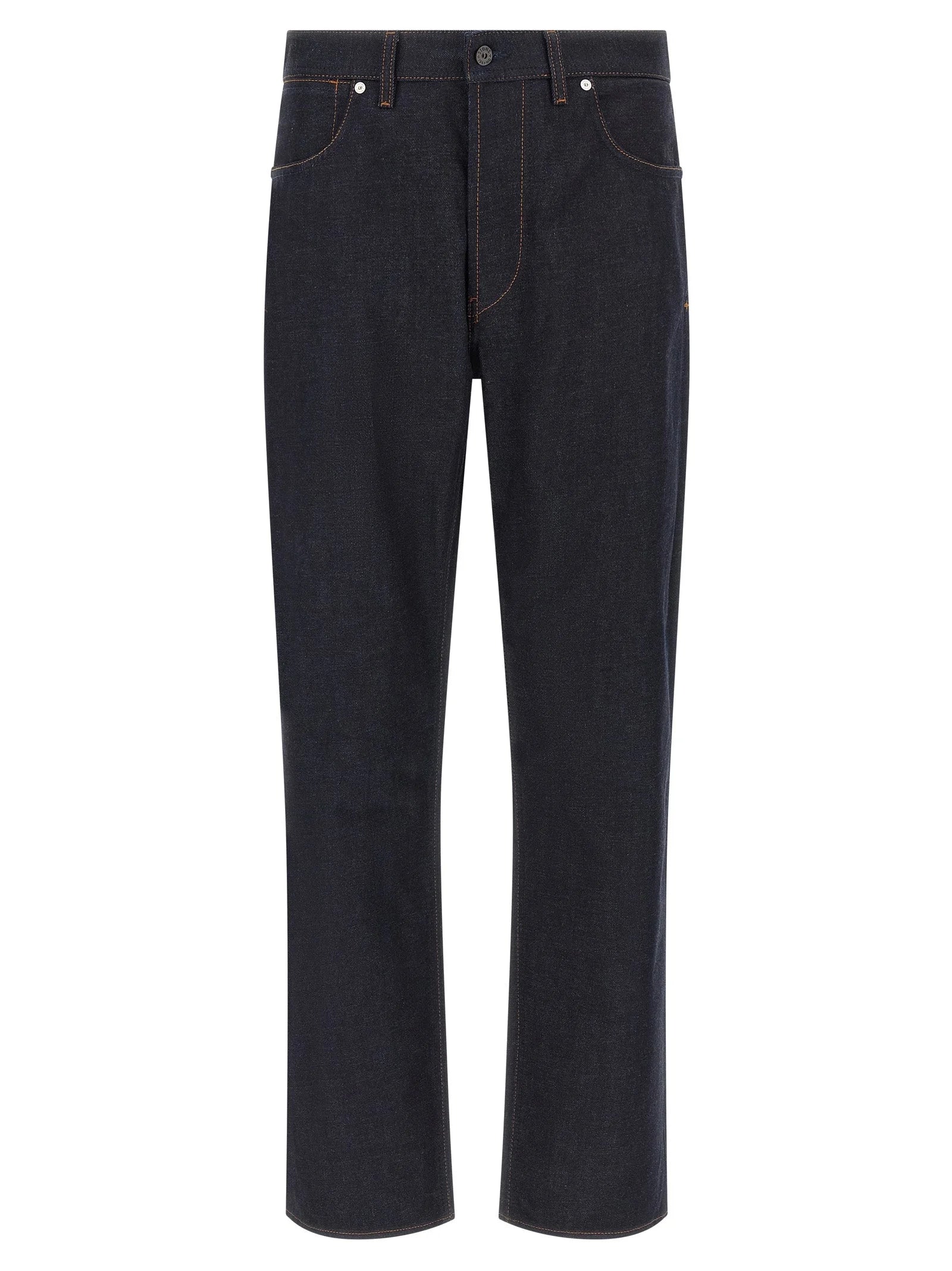 Stone Island Blue Cotton Straight-Leg Jeans