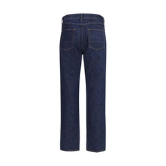 Stone Island Blue Cotton Straight-Leg Jeans