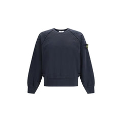 Stone Island Blue Cotton Sweatshirt