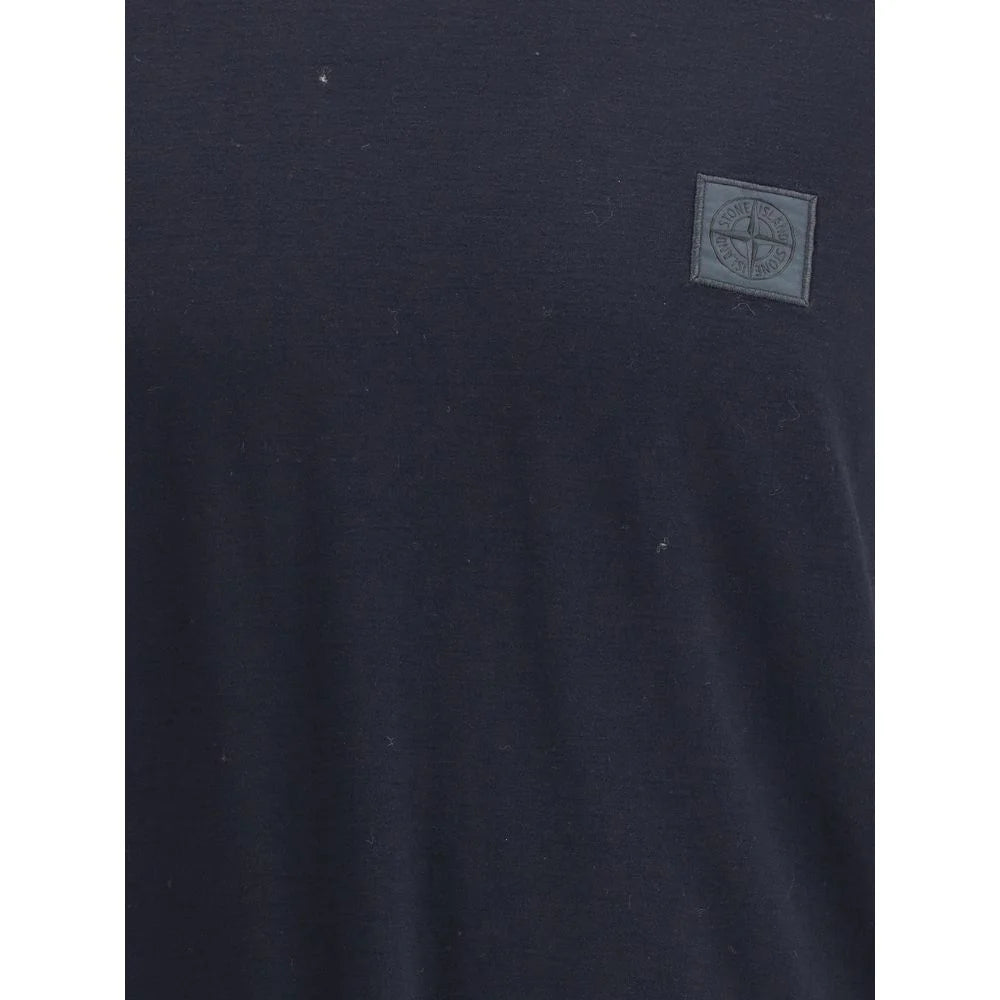 Stone Island Blue Cotton T-Shirt - M - T-Shirts