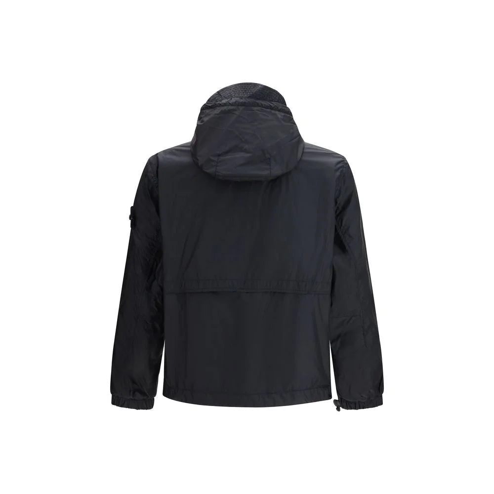 Stone Island Blue Polyamide Coat