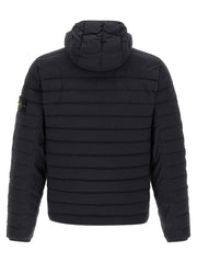 Stone Island Blue Polyamide Full-Length Jacket - XXL