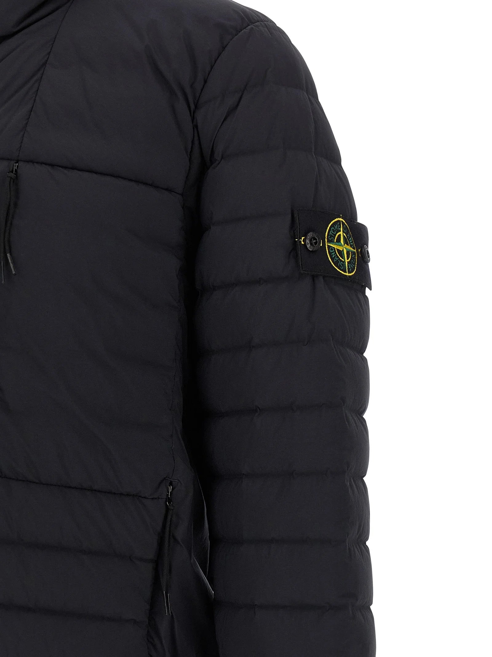 Stone Island Blue Polyamide Full-Length Jacket - XXL