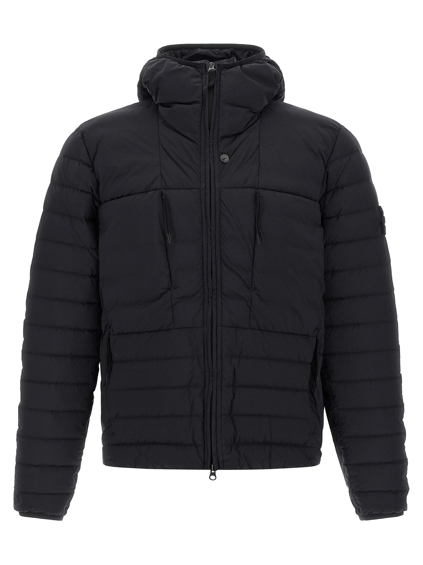 Stone Island Blue Polyamide Full-Length Jacket - XXL