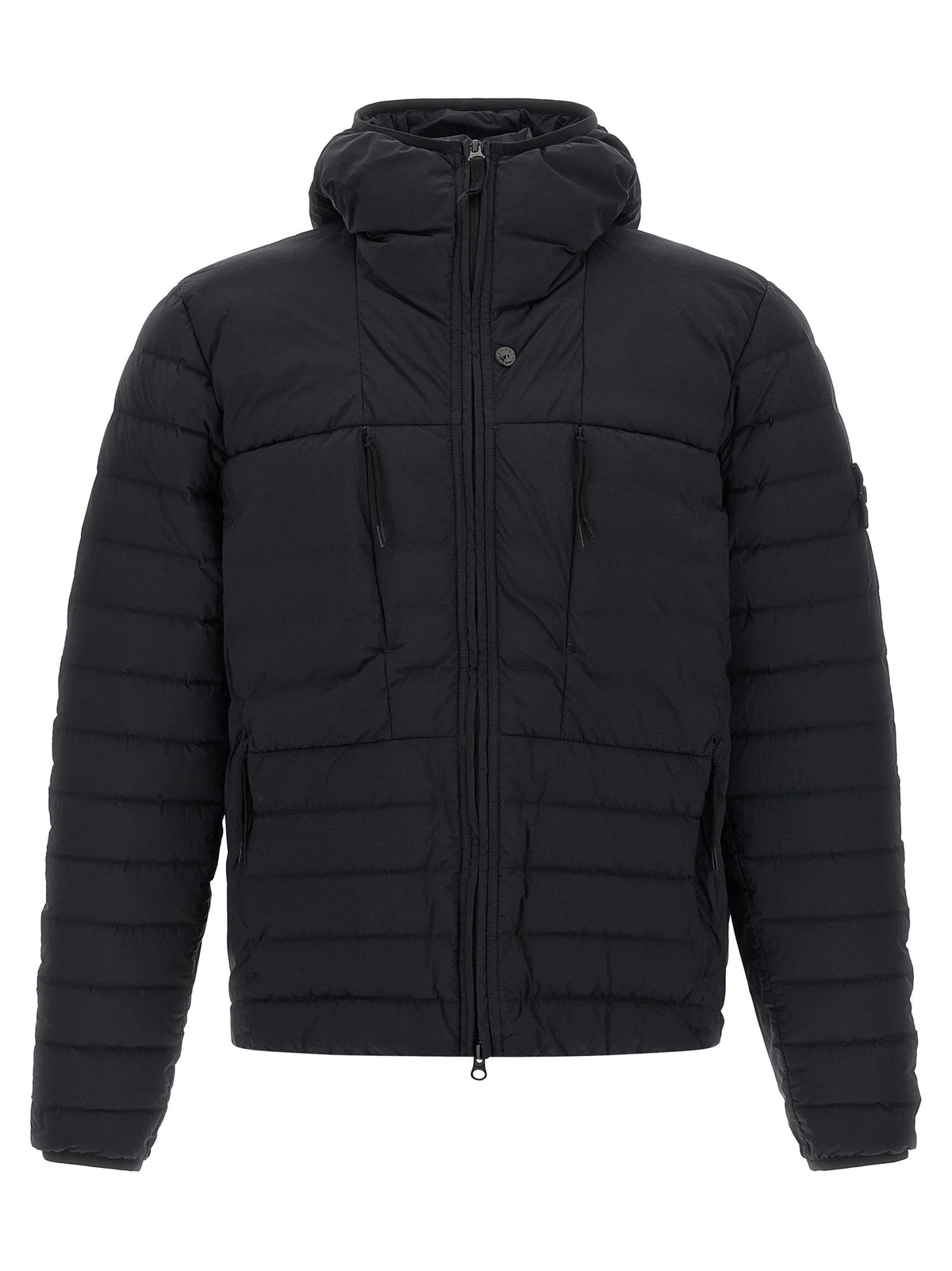 Stone Island Blue Polyamide Full-Length Jacket - XXL