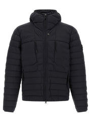 Stone Island Blue Polyamide Full-Length Jacket - XXL