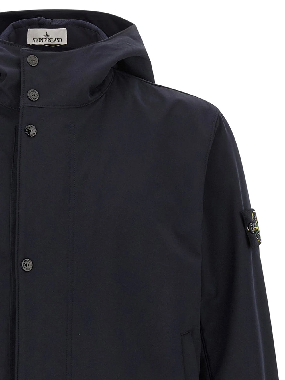 Stone Island Blue Polyester Shell Jacket