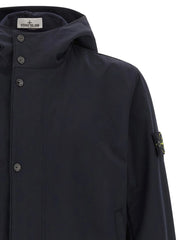 Stone Island Blue Polyester Shell Jacket