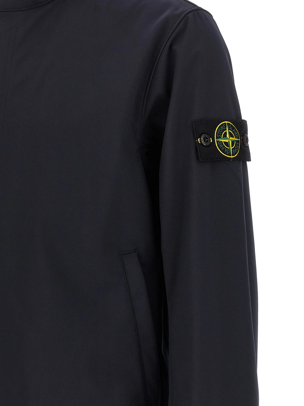 Stone Island Blue Polyester Shell Jacket