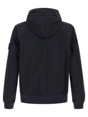 Stone Island Blue Polyester Shell Jacket