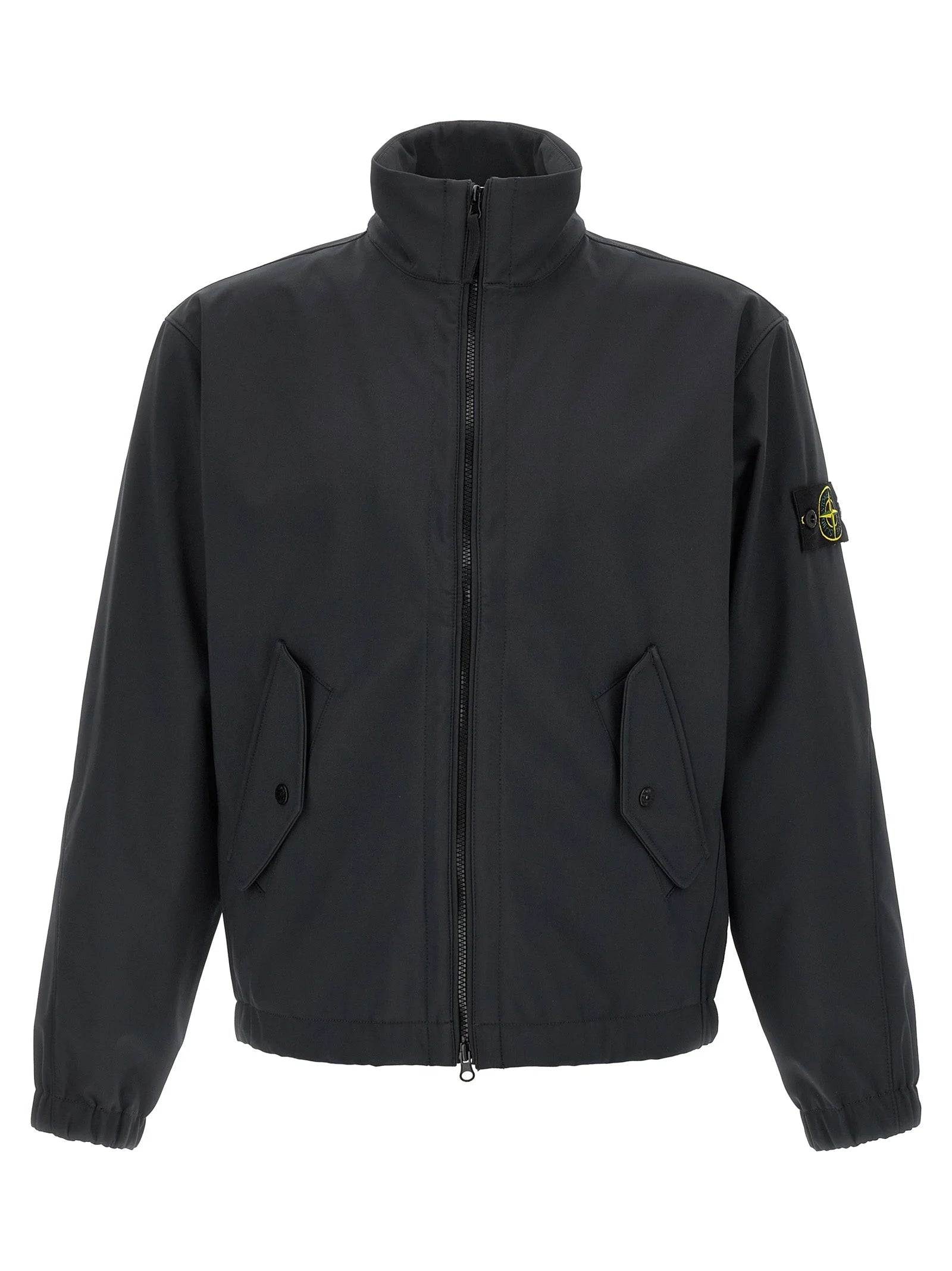Stone Island Blue Polyester Shell Jacket