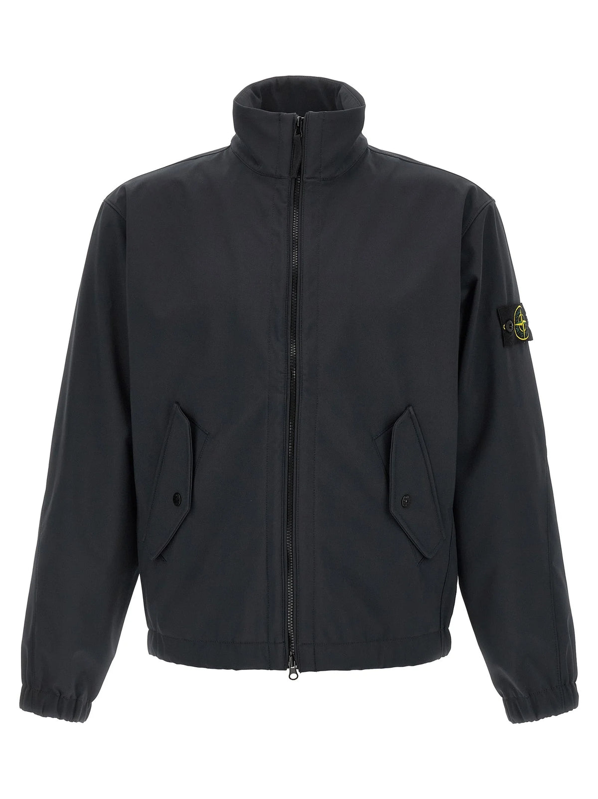 Stone Island Blue Polyester Shell Jacket