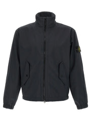Stone Island Blue Polyester Shell Jacket