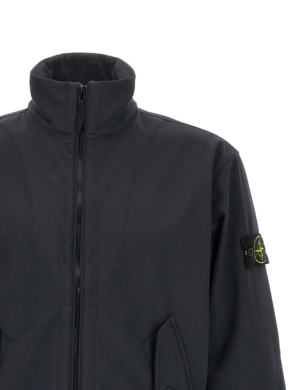 Stone Island Blue Polyester Shell Jacket