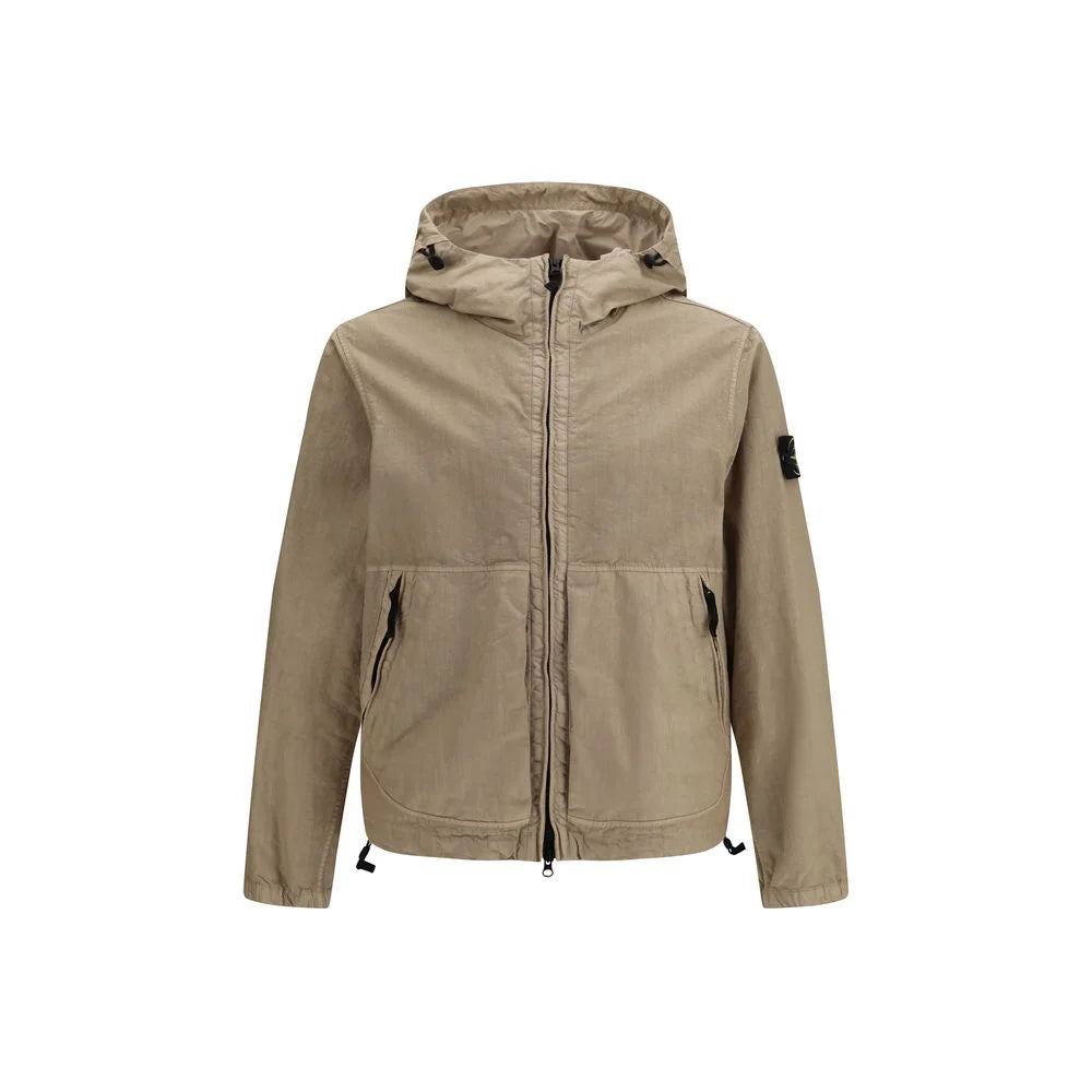 Stone Island Brown Polyamide Coat