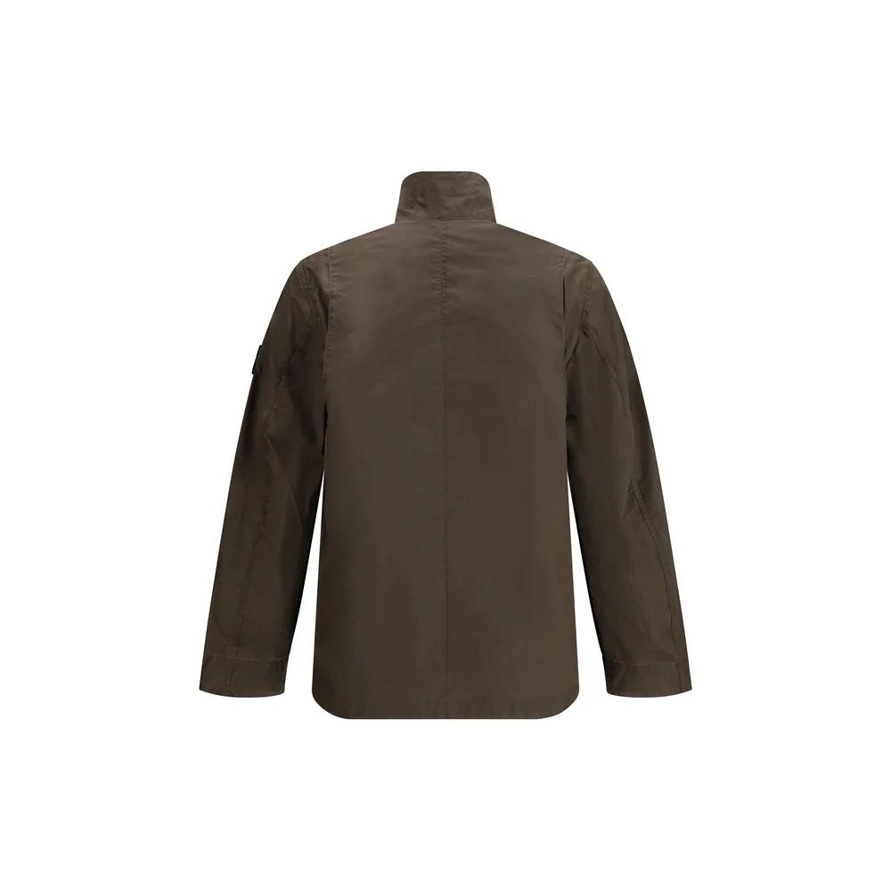 Stone Island Brown Polyester Coat - M