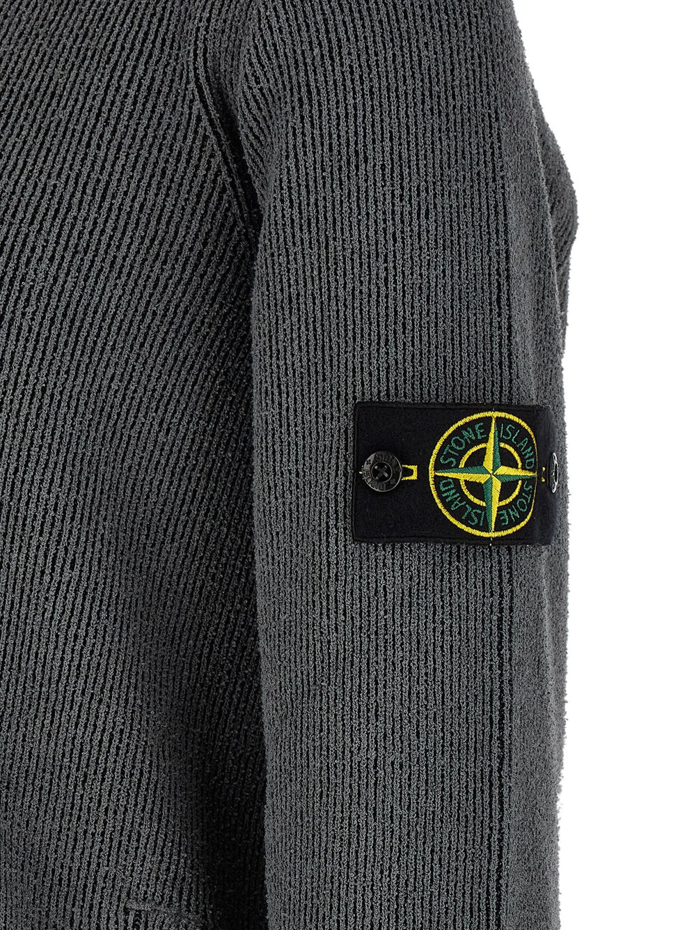 Stone Island Gray Cotton Cardigan - M