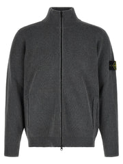 Stone Island Gray Cotton Cardigan - M