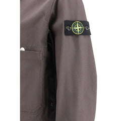 Stone Island Gray Cotton Coat