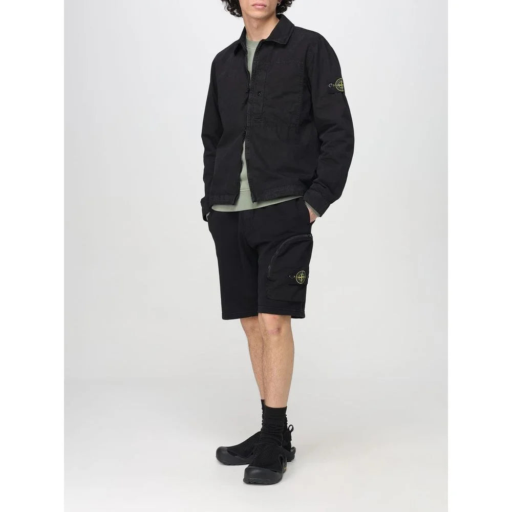 Stone Island Gray Cotton Shorts - M - Chino Shorts