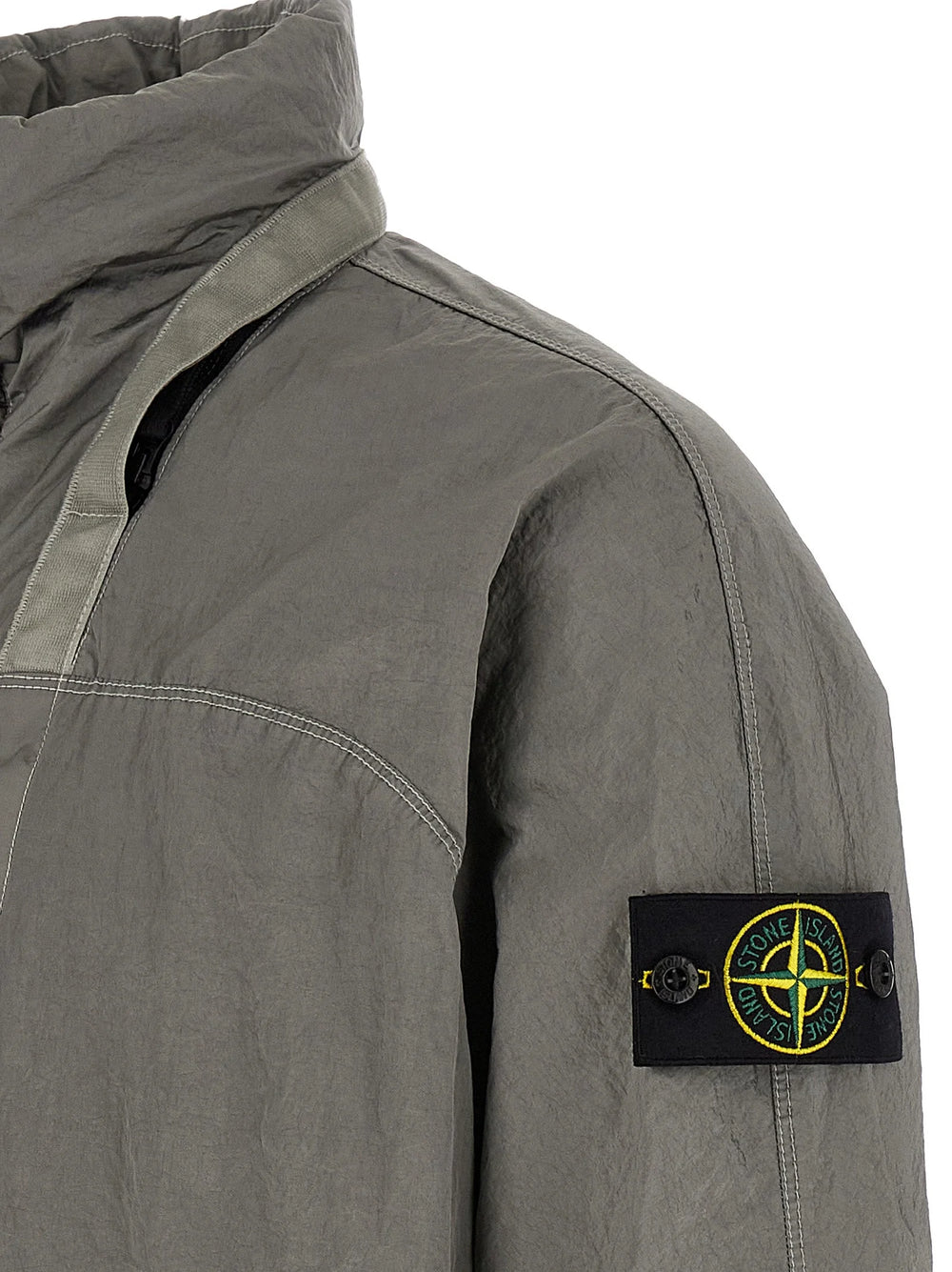 Stone Island Gray Polyamide Bomber