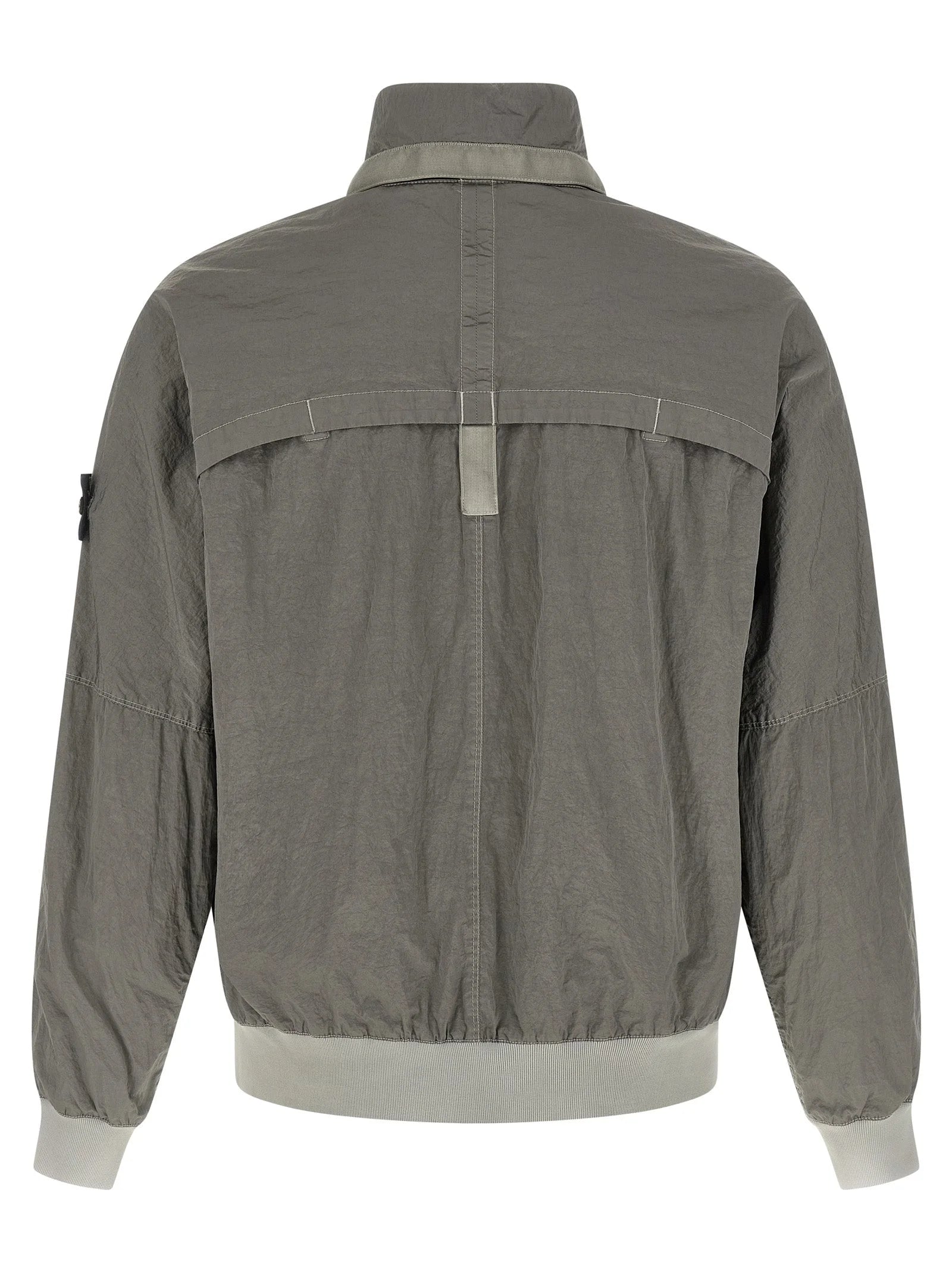 Stone Island Gray Polyamide Bomber