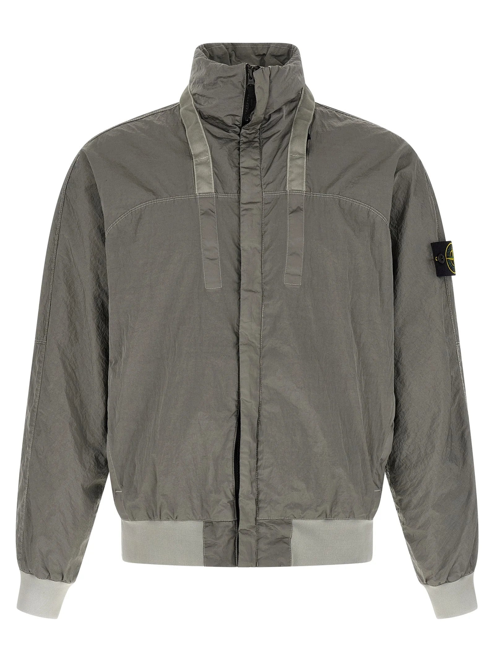 Stone Island Gray Polyamide Bomber