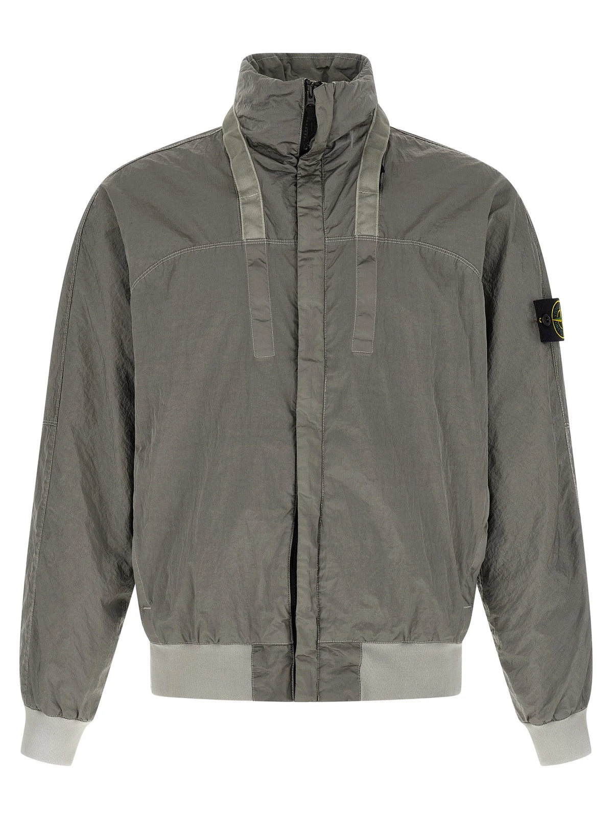 Stone Island Gray Polyamide Bomber