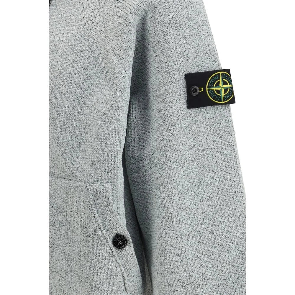 Stone Island Szary swet z poliestru - M