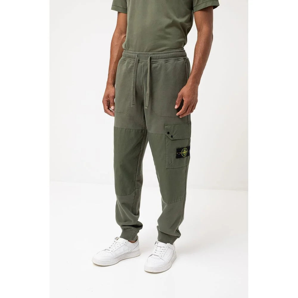 Stone Island Green Cotton Men’s Tracksuit Pants - L - Joggers