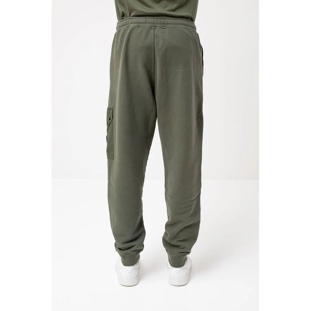 Stone Island Green Cotton Men’s Tracksuit Pants - L - Joggers