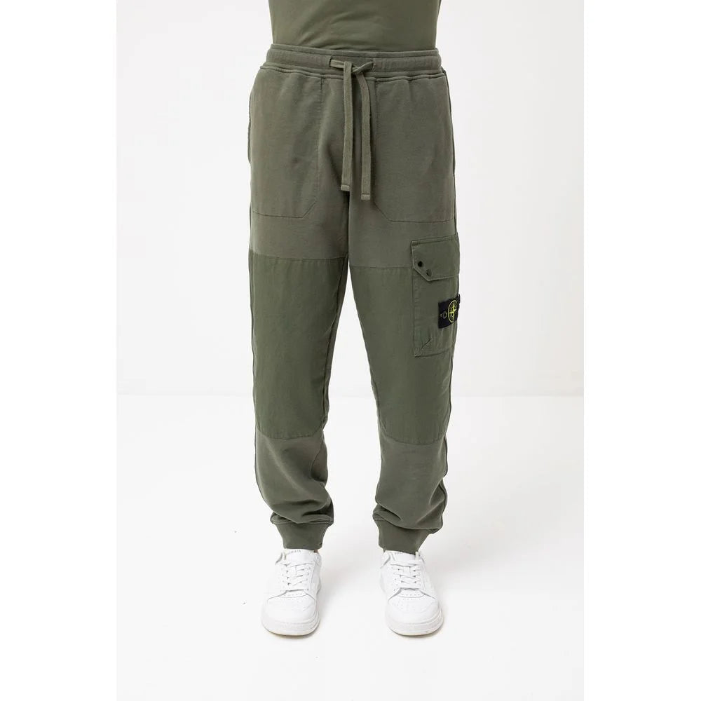 Stone Island Green Cotton Men’s Tracksuit Pants - L - Joggers