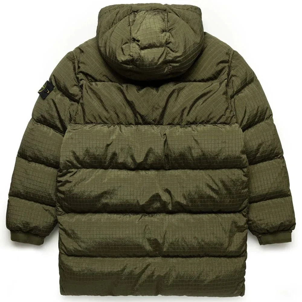 Stone Island Green Nylon Men Parka - L - Parkas