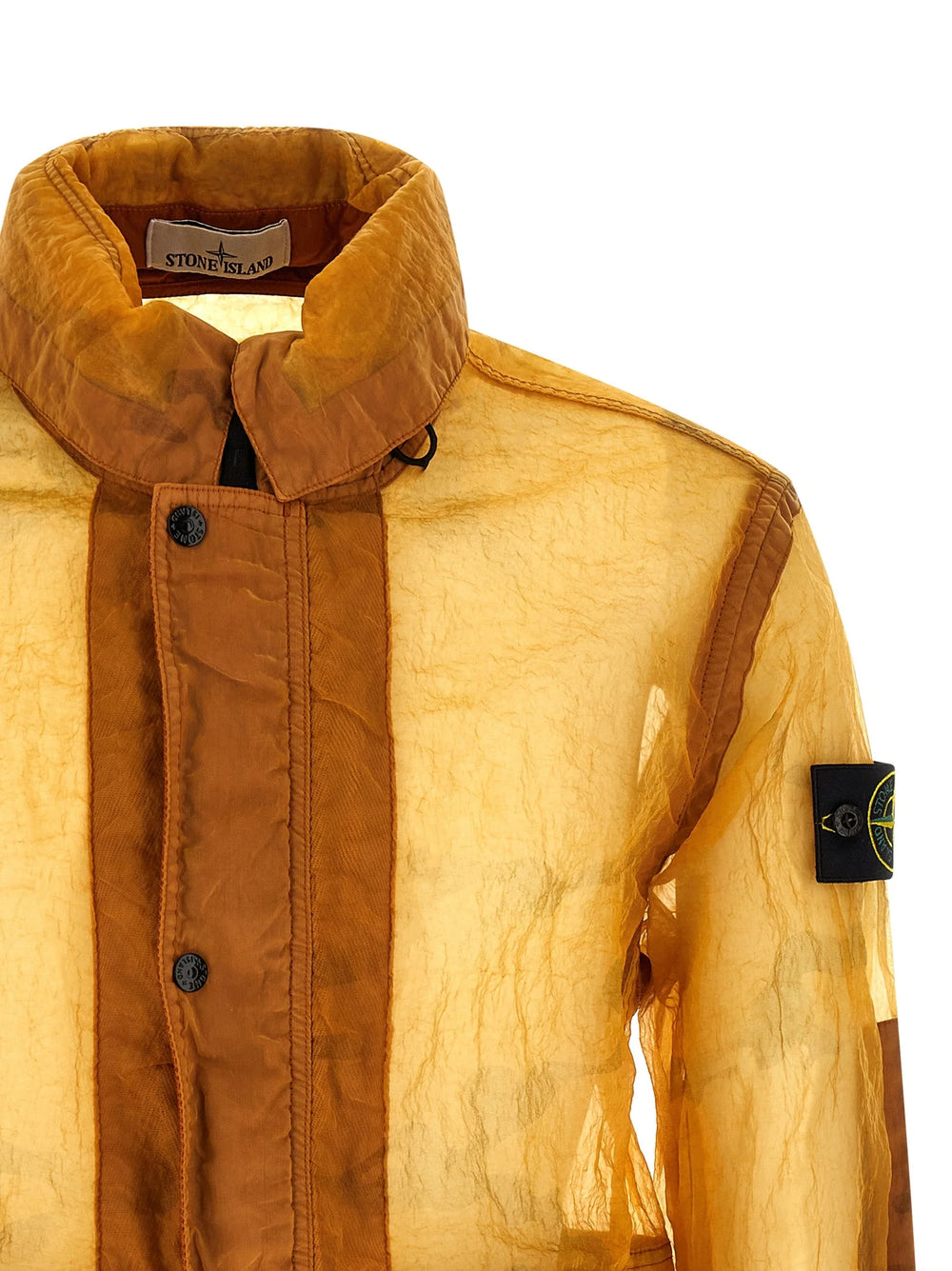 Stone Island Orange Polyamide Shell Jacket - M