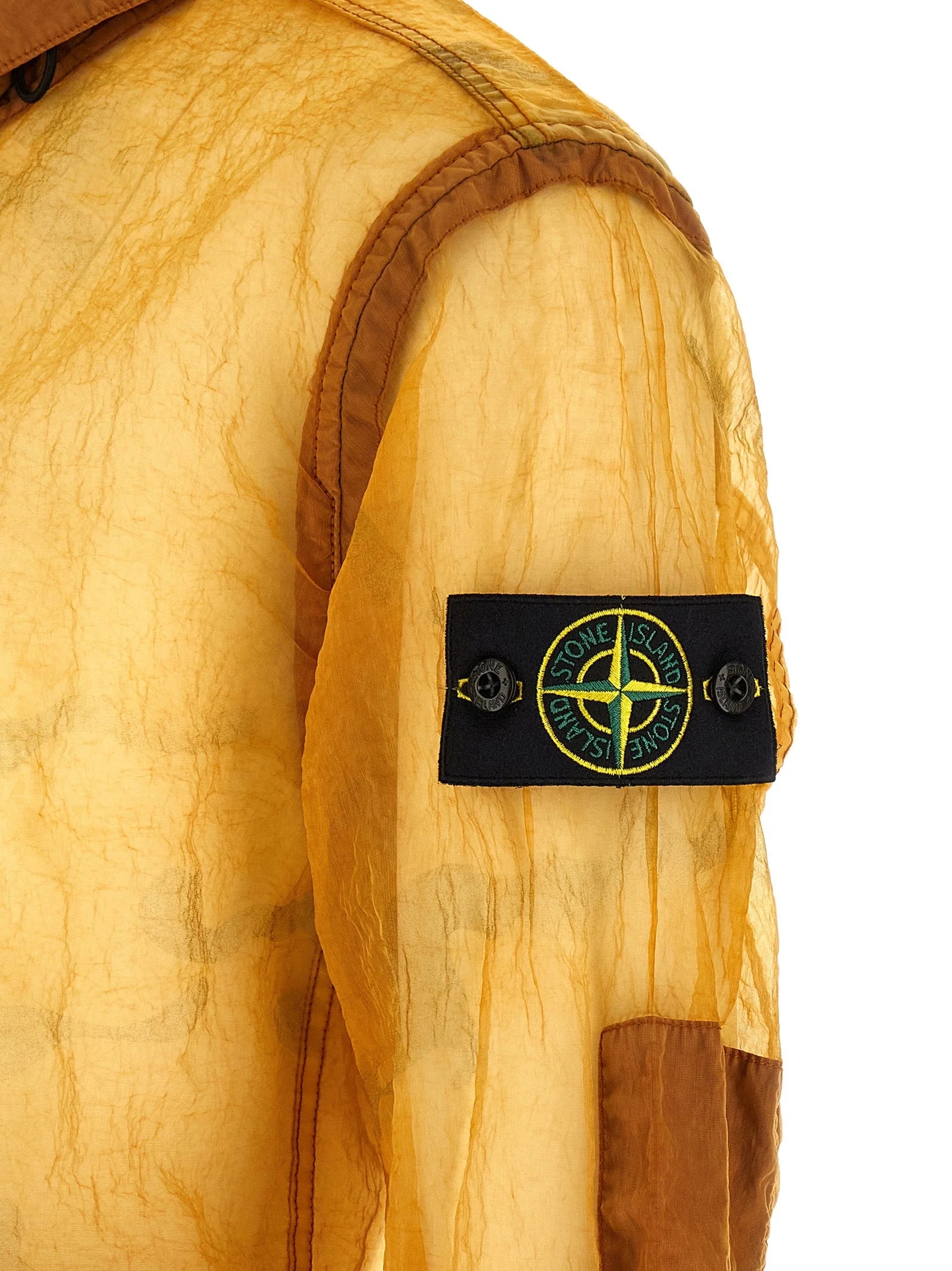 Stone Island Orange Polyamide Shell Jacket - M