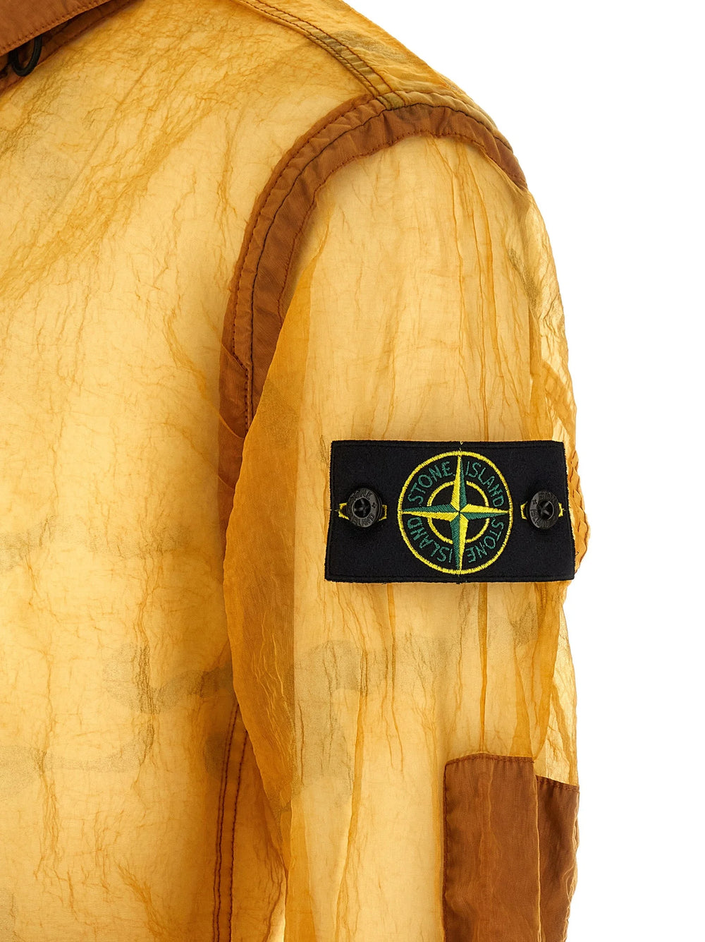 Stone Island Orange Polyamide Shell Jacket - M
