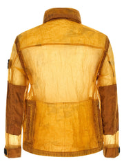 Stone Island Orange Polyamide Shell Jacket - M