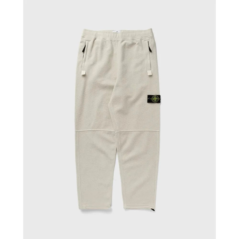 Stone Island White Cotton Men’s Trouser - Training Pants