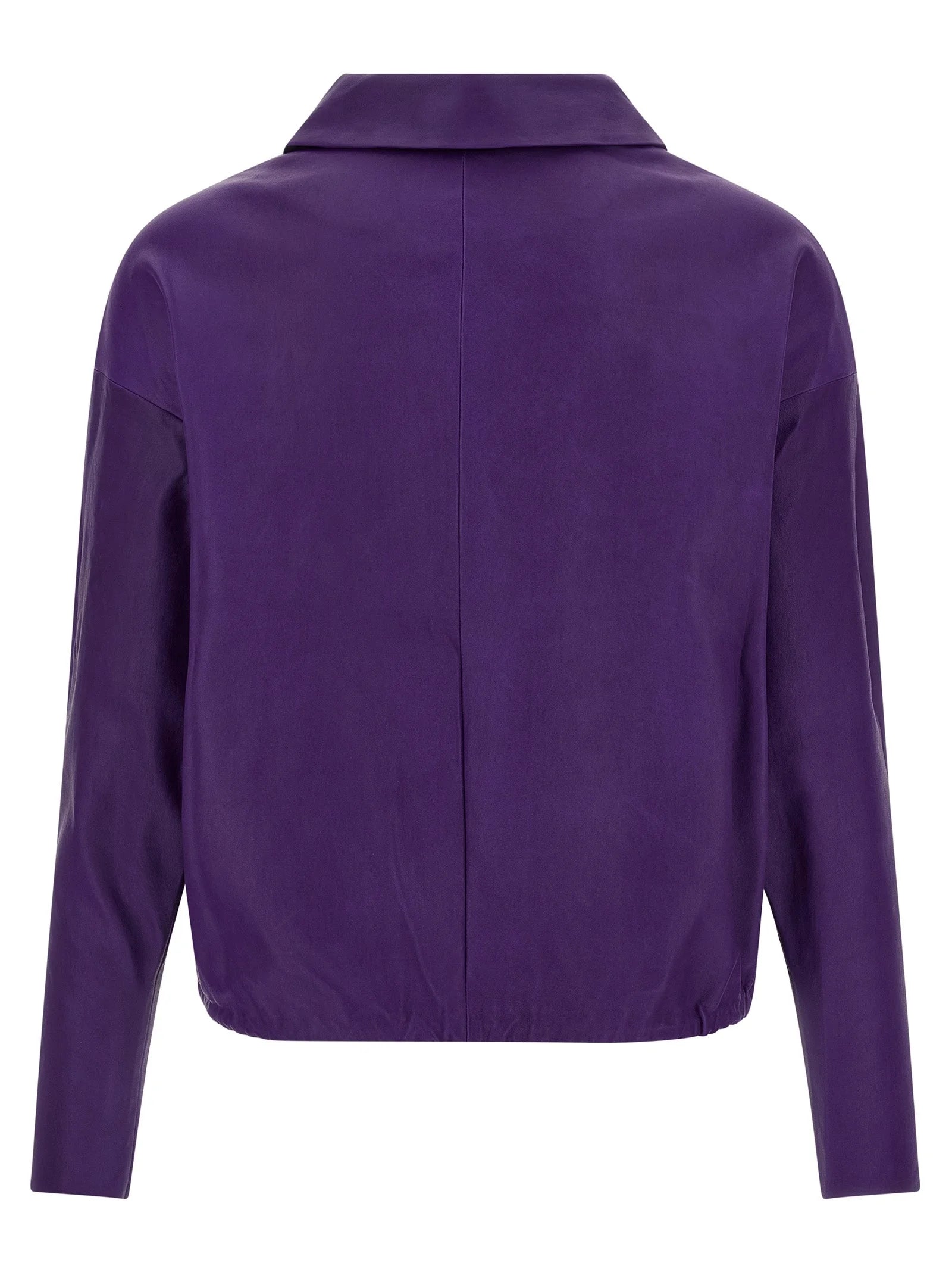 STOULS Purple Lamb Leather Blouse