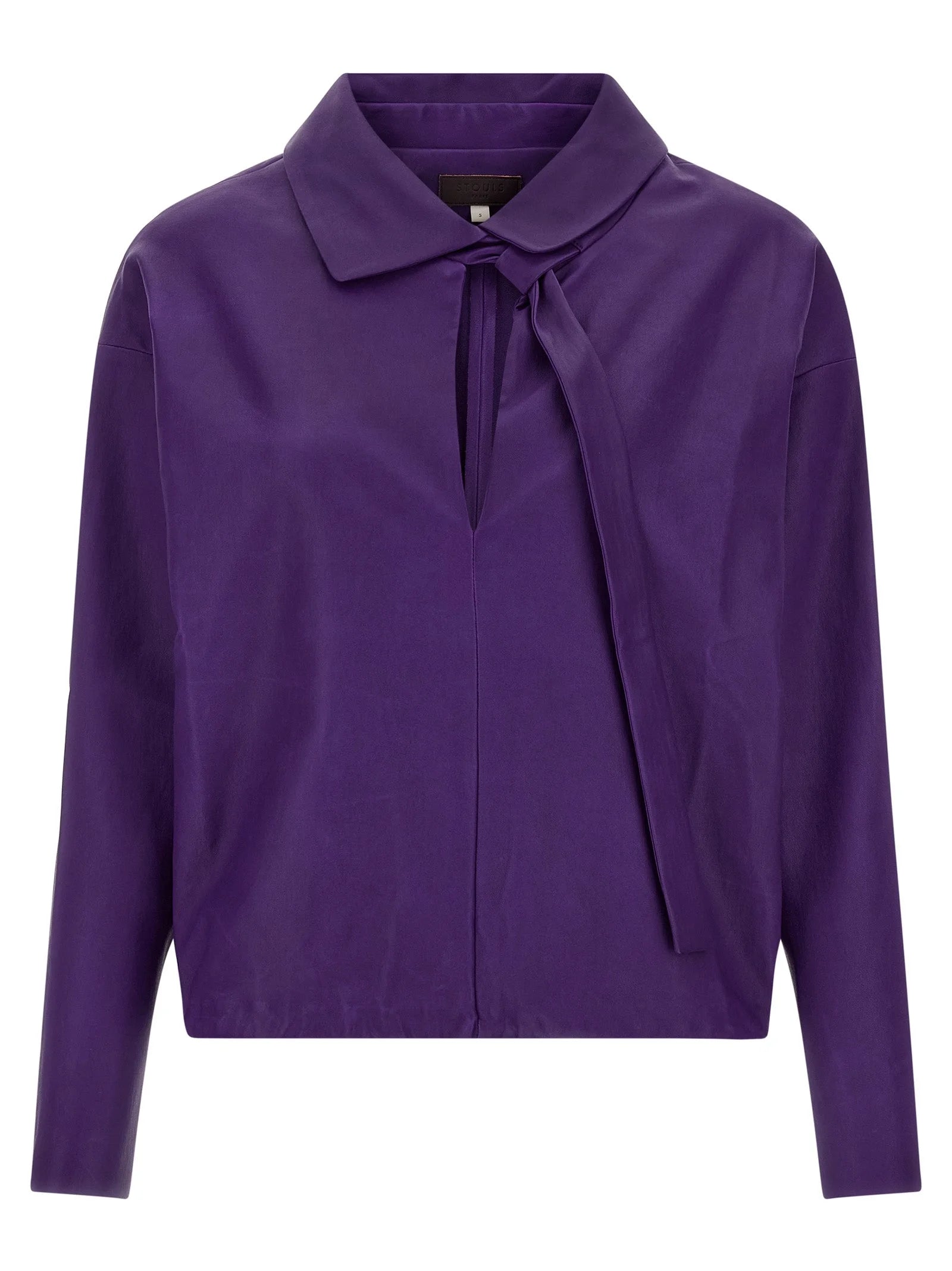STOULS Purple Lamb Leather Blouse