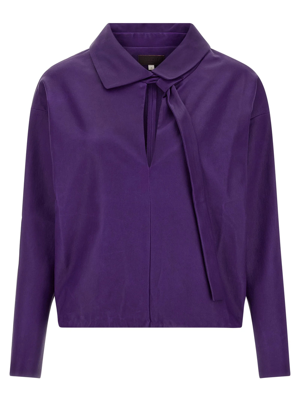 STOULS Purple Lamb Leather Blouse