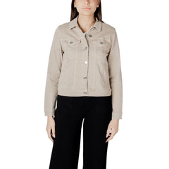 Street One Beige Cotton Jackets & Coat - 46 - Trucker Jackets