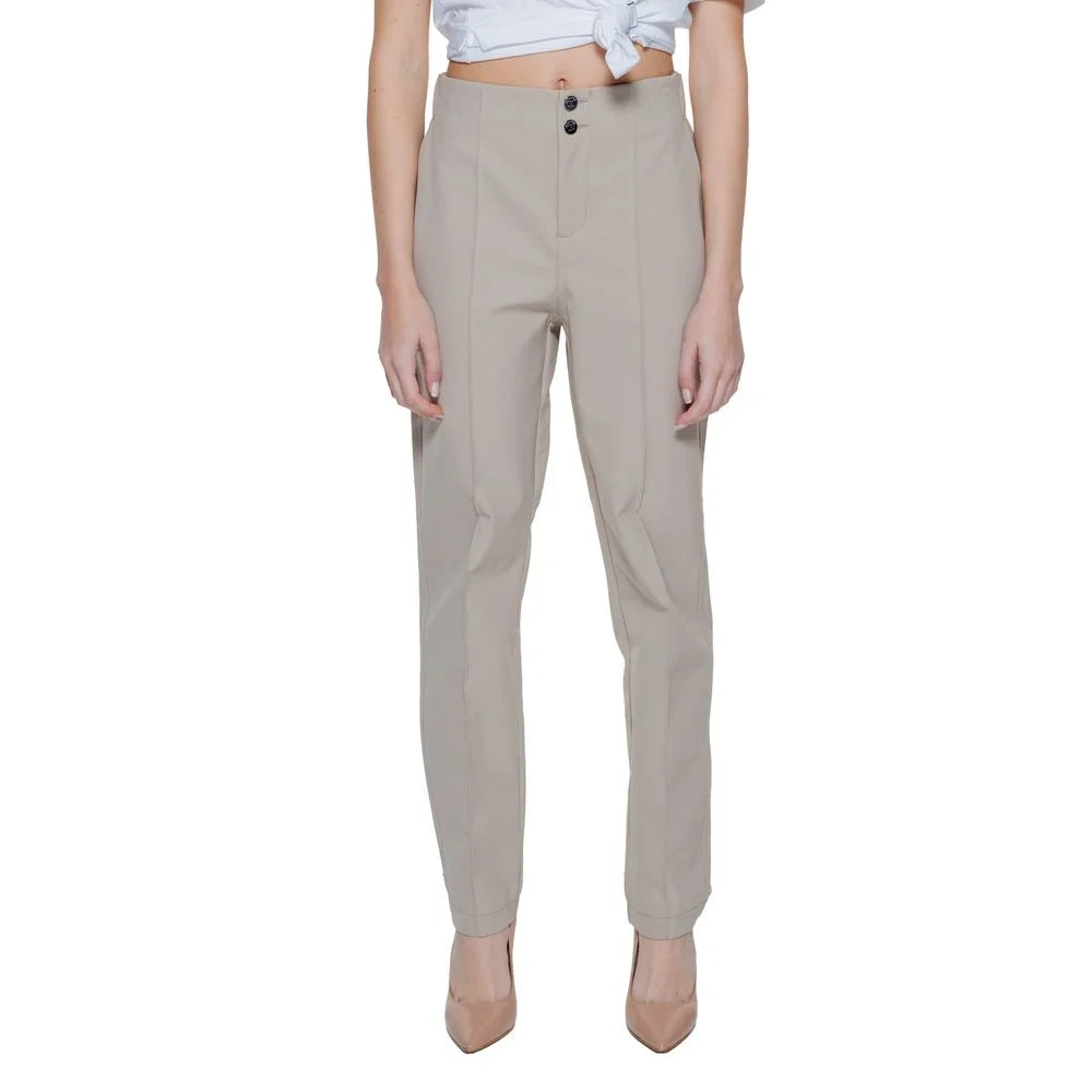 Street One Beige Polyamide Pant - Trousers