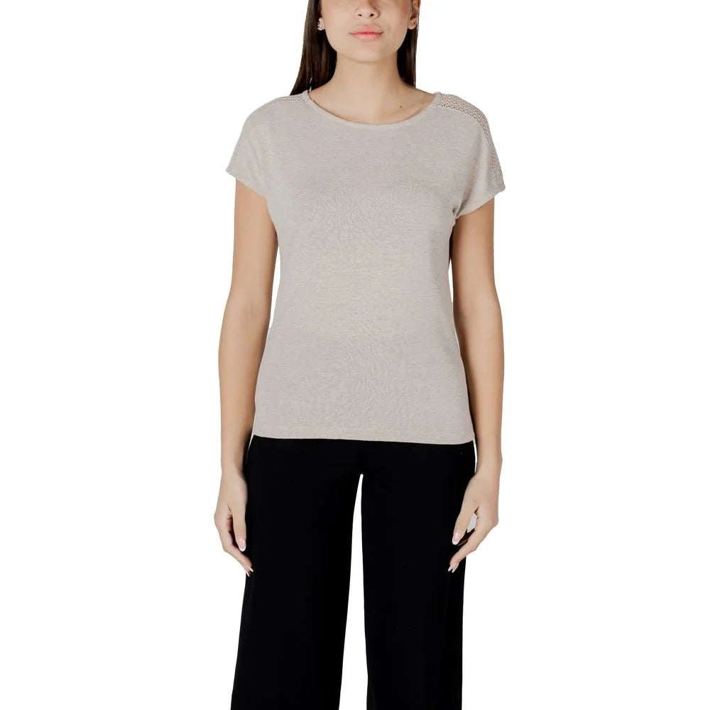 Street One Beige Polyester T-Shirt - T-Shirts