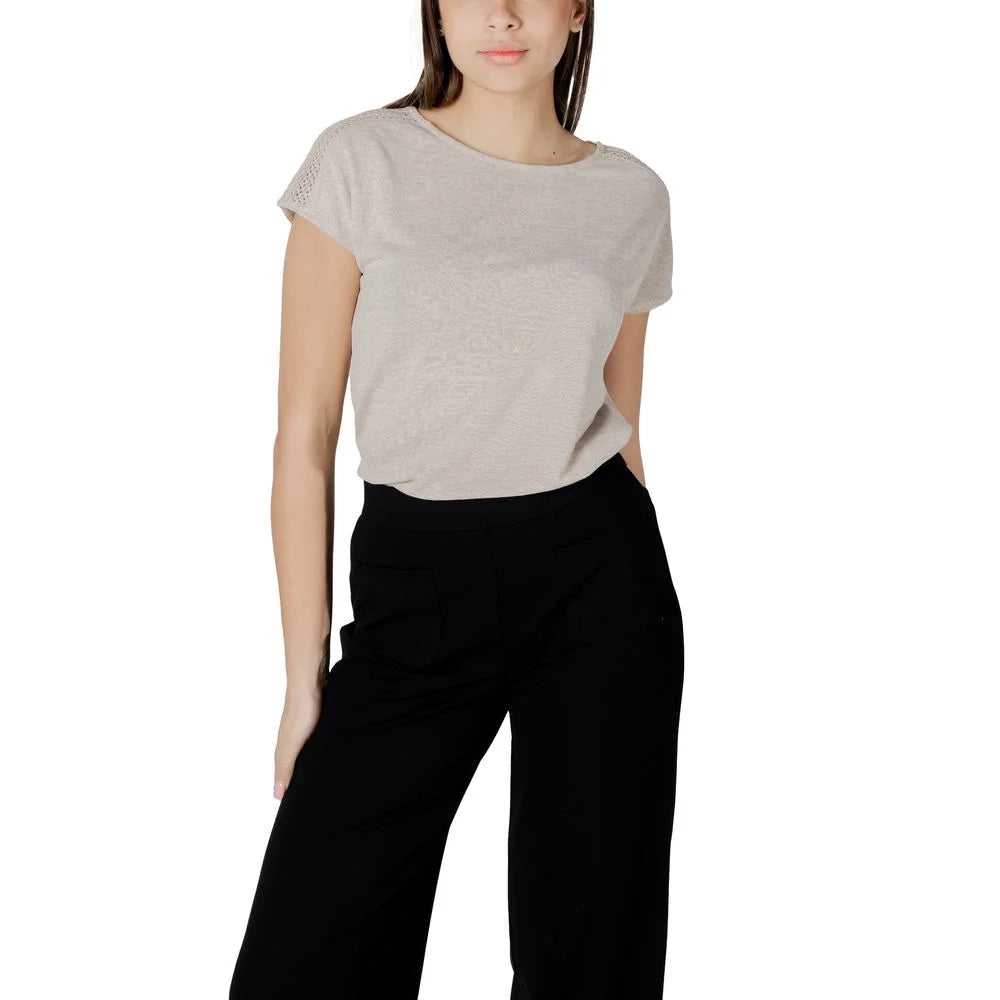 Street One Beige Polyester T-Shirt - T-Shirts