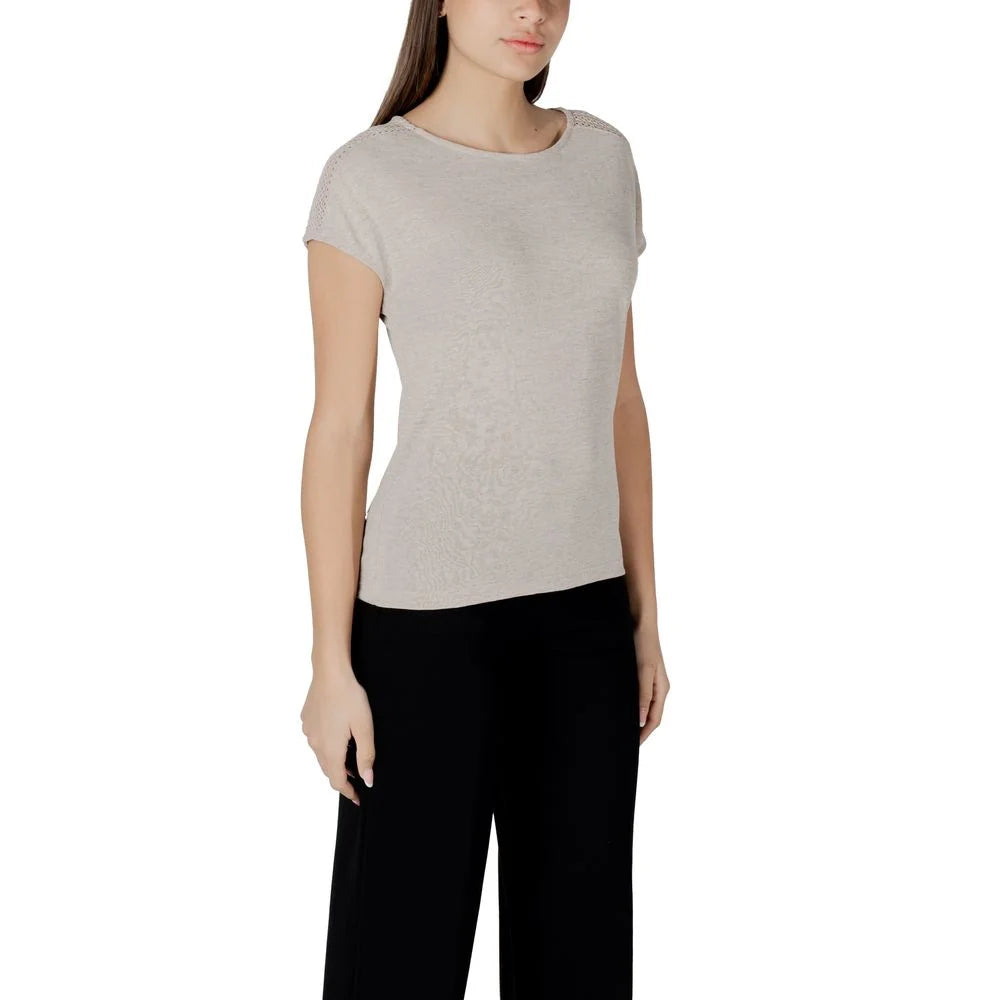 Street One Beige Polyester T-Shirt - T-Shirts