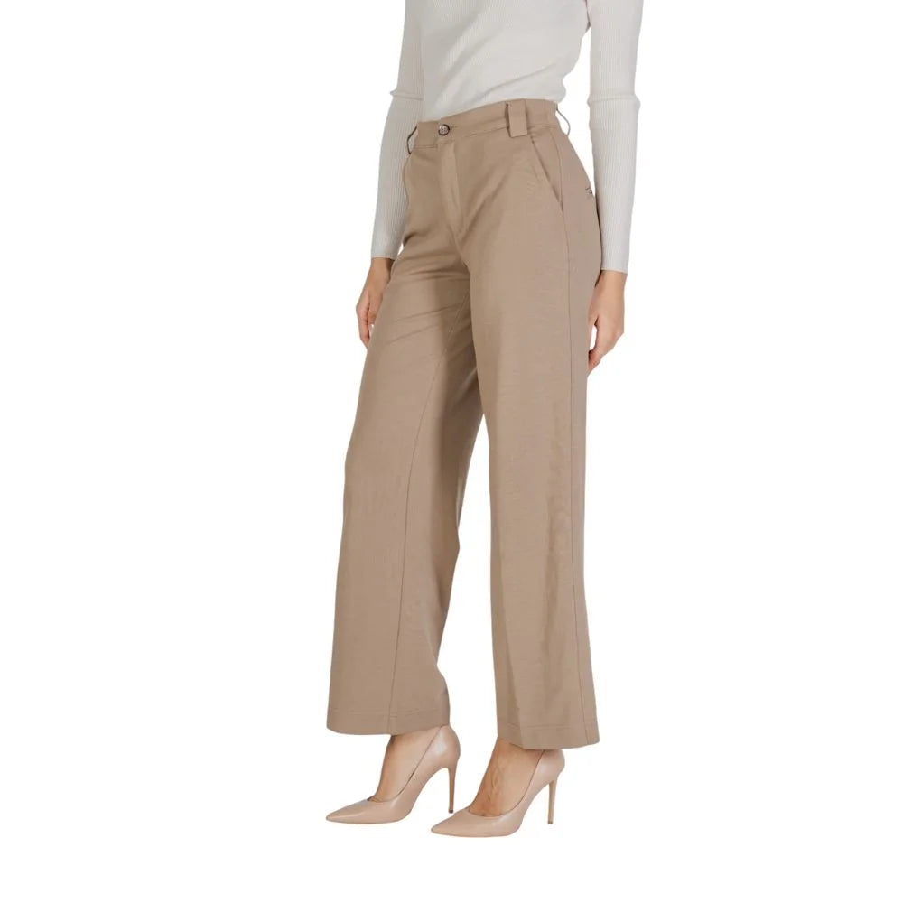 Street One Beige Viscose Pant - Trousers