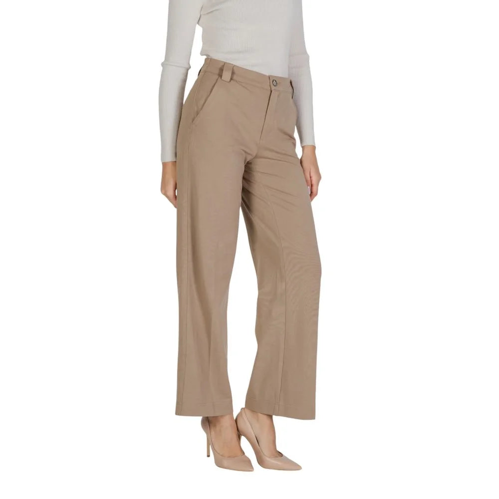 Street One Beige Viscose Pant - Trousers