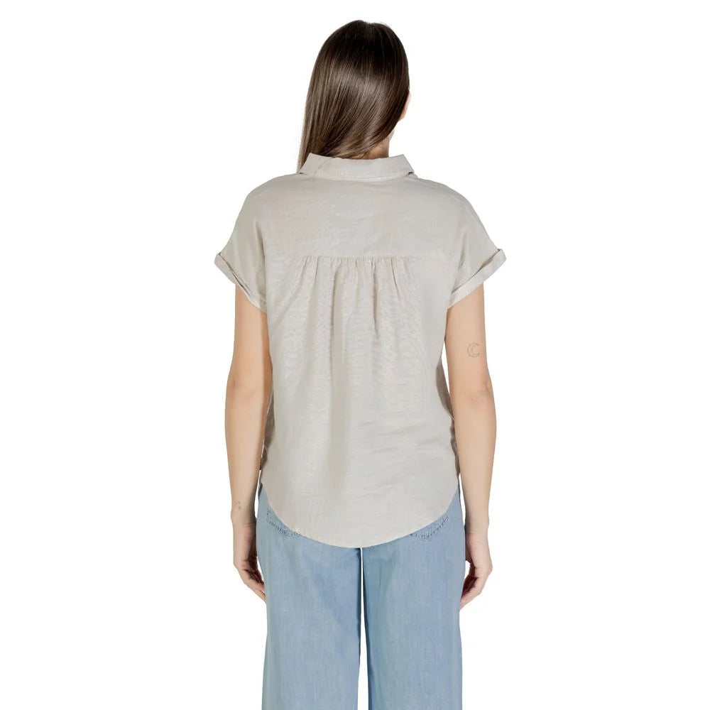Street One Bicolor Linen Blouse - Blouses