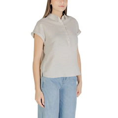 Street One Bicolor Linen Blouse - Blouses